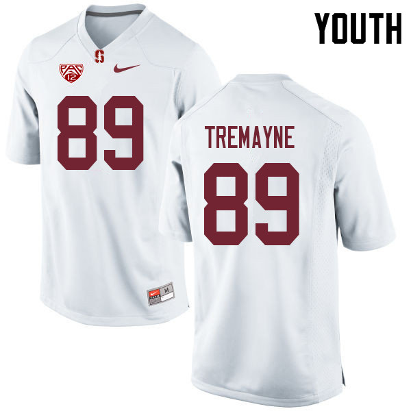 Youth #89 Brycen Tremayne Stanford Cardinal College Football Jerseys Sale-White - Click Image to Close